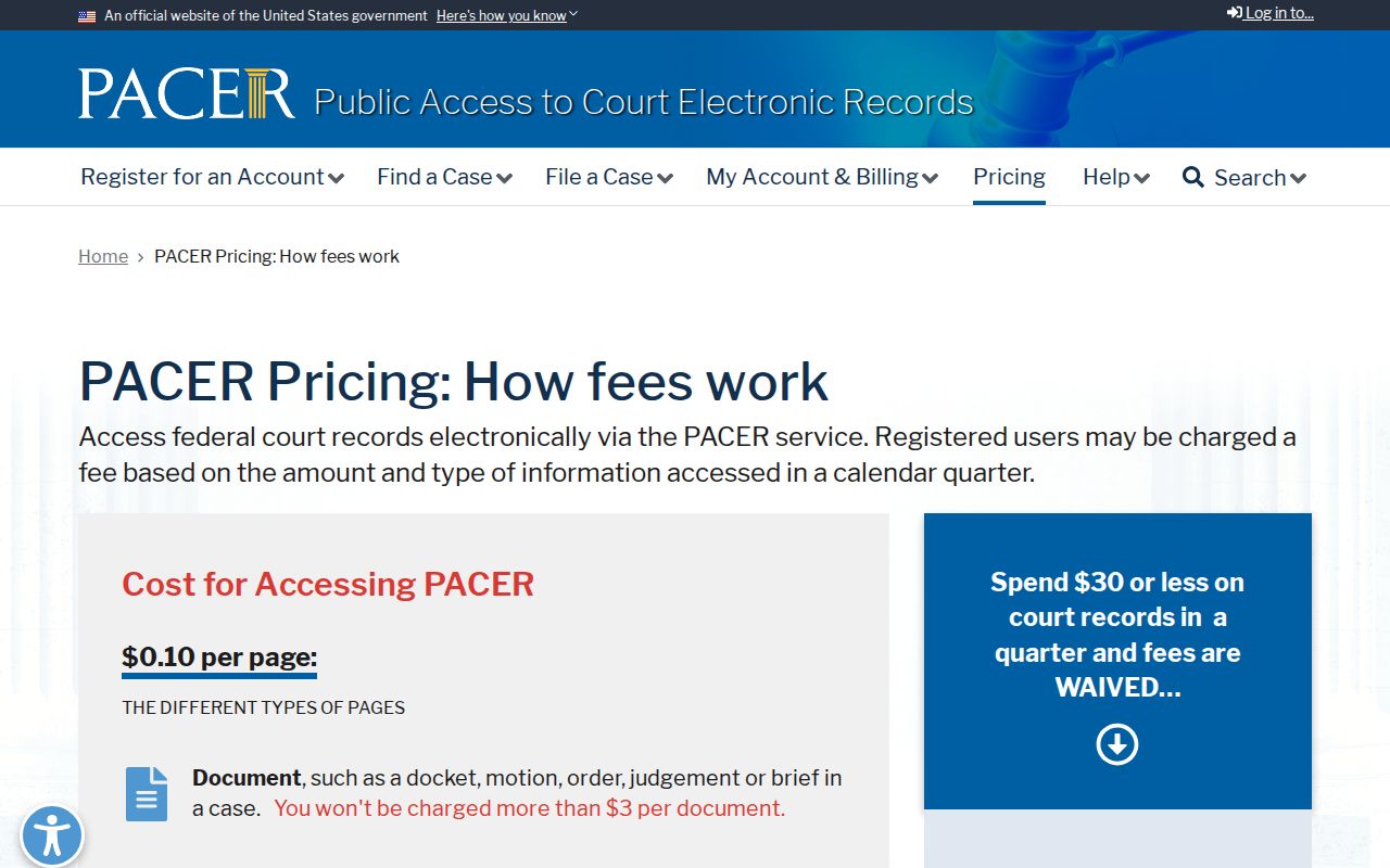 Concho County arrest warrant research, PACER federal docket access and pricing